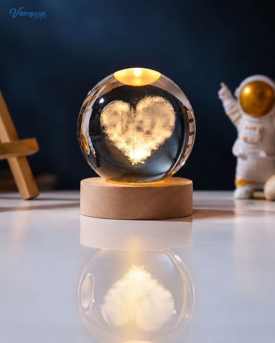 3D Cloud Love Shape Crystal Ball Lamp Single Color Vangcur