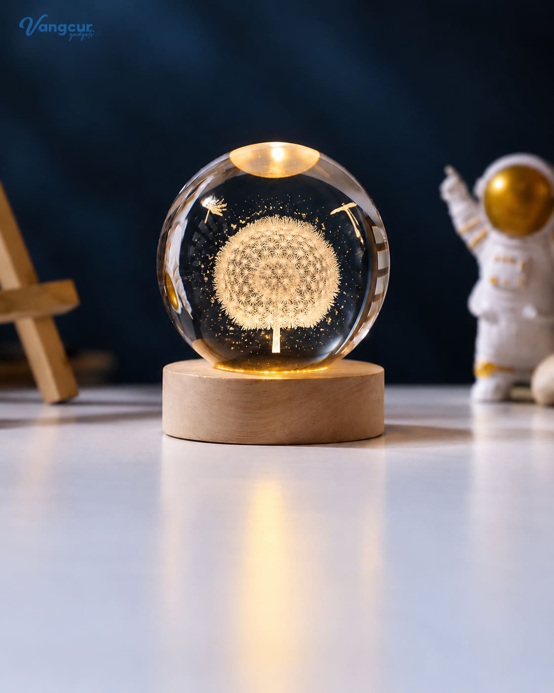 3D Dandelion Crystal Ball Lamp Single Color Vangcur
