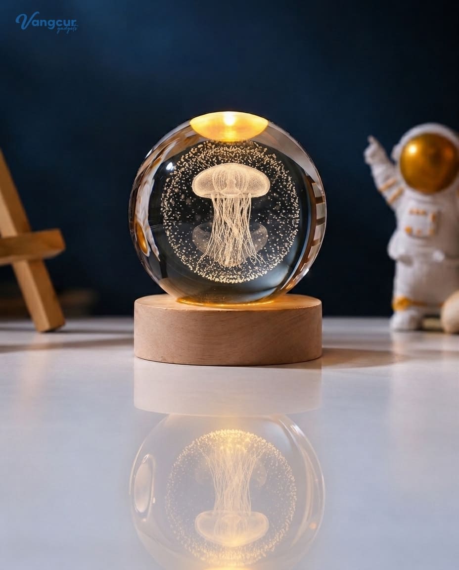 3D Jellyfish Crystal Ball Lamp Single Color Vangcur