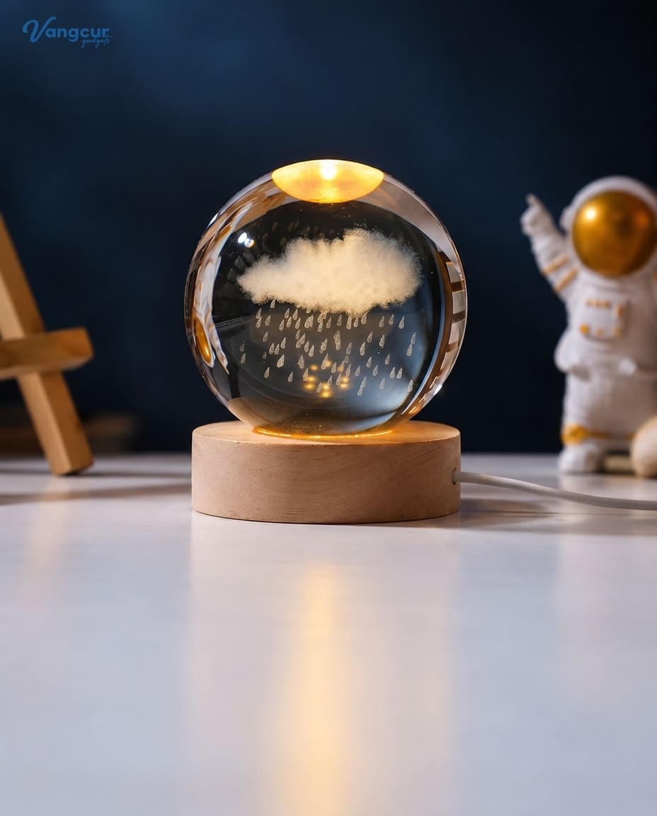 3D Rain Cloud Crystal Ball Lamp Single Color Vangcur
